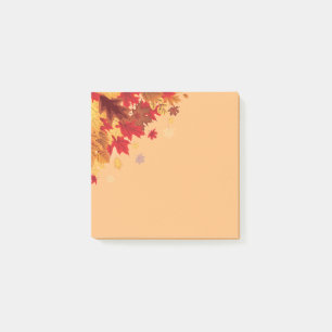Herbstlaub Postnotizen Post-it Klebezettel