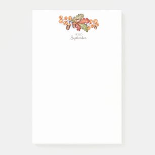 Herbstlaub Postnotizen Post-it Klebezettel