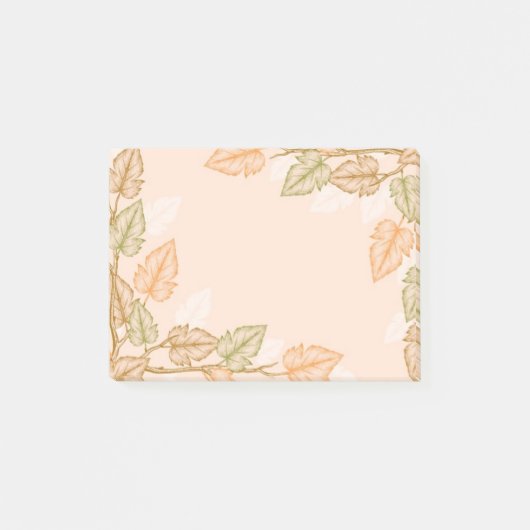 Herbstlaub Postnotizen Post-it Klebezettel (Vorderseite)