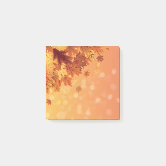 Herbstlaub Postnotizen Post-it Klebezettel (Vorderseite)