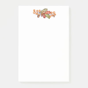 Herbstlaub Postnotizen Post-it Klebezettel