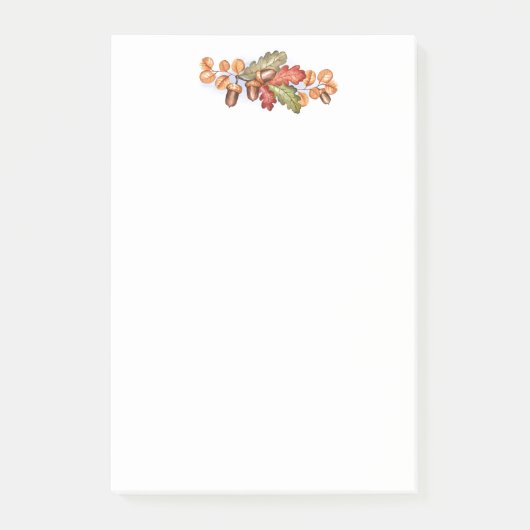 Herbstlaub Postnotizen Post-it Klebezettel (Vorderseite)