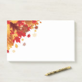 Herbstlaub Postnotizen Post-it Klebezettel (Auf Schreibtisch)