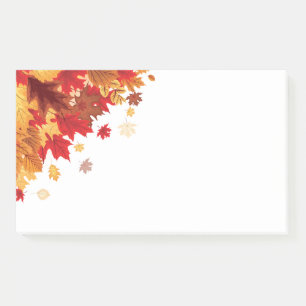 Herbstlaub Postnotizen Post-it Klebezettel