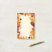 Herbstlaub Postnotizen Post-it Klebezettel (Auf Schreibtisch)