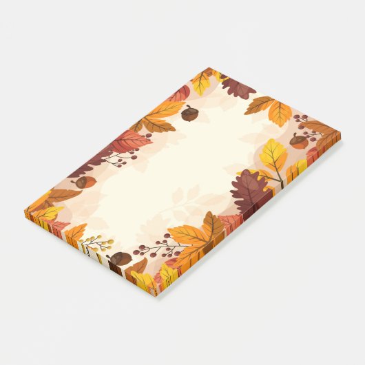 Herbstlaub Postnotizen Post-it Klebezettel (angewinkelt)