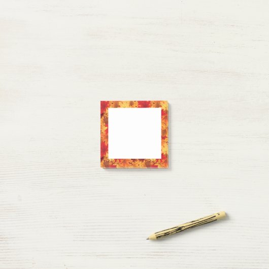 Herbstlaub Postnotizen Post-it Klebezettel (Auf Schreibtisch)