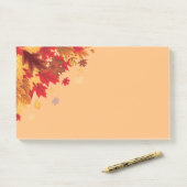 Herbstlaub Postnotizen Post-it Klebezettel (Auf Schreibtisch)