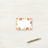 Herbstlaub Postnotizen Post-it Klebezettel (Auf Schreibtisch)