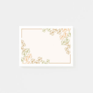 Herbstlaub Postnotizen Post-it Klebezettel