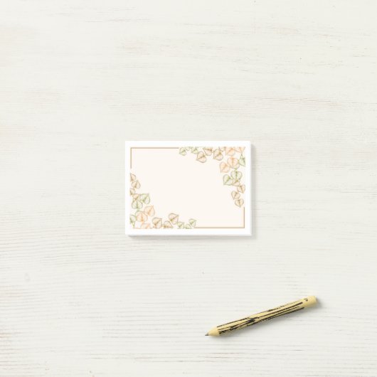 Herbstlaub Postnotizen Post-it Klebezettel (Auf Schreibtisch)