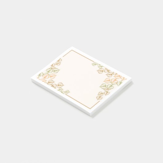 Herbstlaub Postnotizen Post-it Klebezettel (angewinkelt)