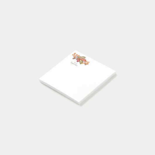 Herbstlaub Postnotizen Post-it Klebezettel (angewinkelt)