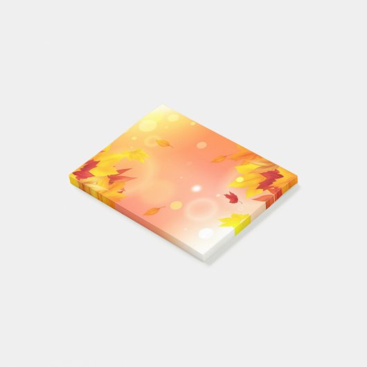 Herbstlaub Postnotizen Post-it Klebezettel (angewinkelt)