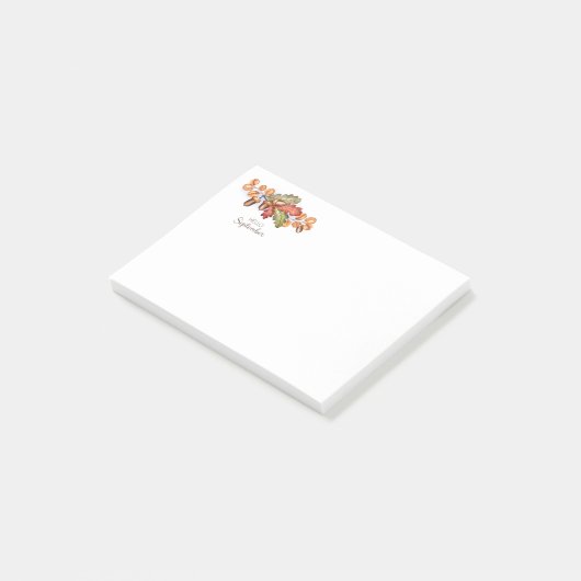 Herbstlaub Postnotizen Post-it Klebezettel (angewinkelt)