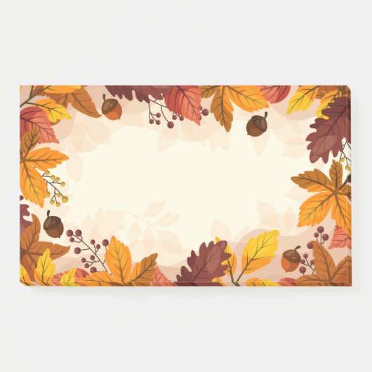 Herbstlaub Postnotizen Post-it Klebezettel (Vorderseite)