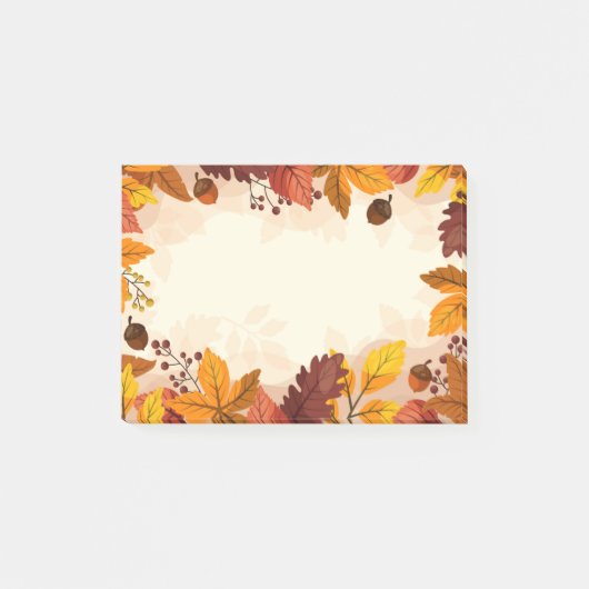 Herbstlaub Postnotizen Post-it Klebezettel (Vorderseite)