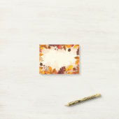 Herbstlaub Postnotizen Post-it Klebezettel (Auf Schreibtisch)