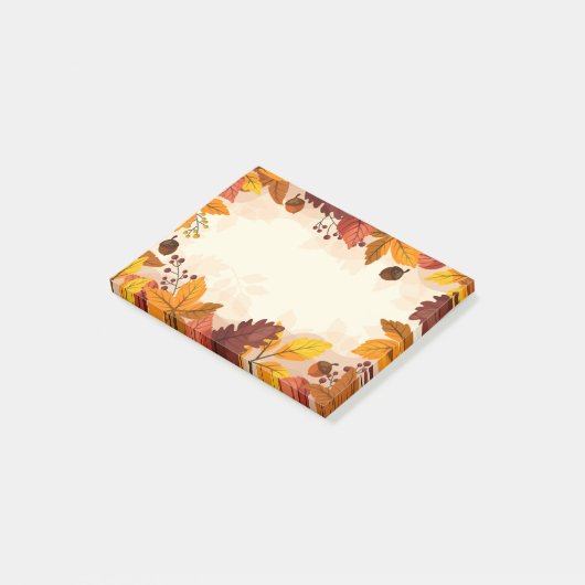 Herbstlaub Postnotizen Post-it Klebezettel (angewinkelt)