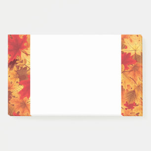 Herbstlaub Postnotizen Post-it Klebezettel