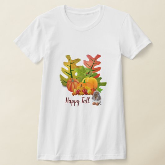 Herbstlaub Pumpkin und Eichhörnchen Saison T-Shirt (Ablage )