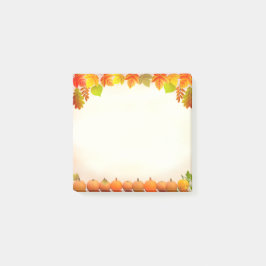 Herbstlaub & Pumpkins auf Scroll Post-it Klebezettel