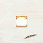 Herbstlaub & Pumpkins auf Scroll Post-it Klebezettel (Auf Schreibtisch)