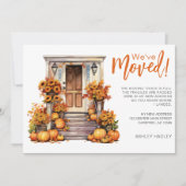 Herbstlaub Pumpkins Porch Moving Ankündigung (Vorderseite)