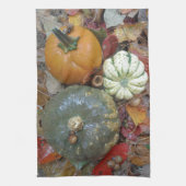 Herbstlaub Pumpkins und Gourds Geschirrtuch (Vertikal)