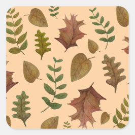 Herbstlaub Quadratischer Aufkleber