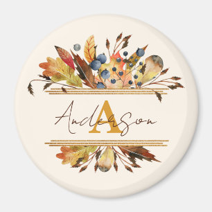 Herbstlaub rahmt personalisiert magnet
