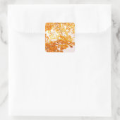 Herbstlaub Reflektion Quadratischer Aufkleber (Tasche)