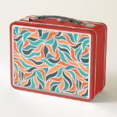 Herbstlaub Retro Vintage Lunchbox (Rückseite)
