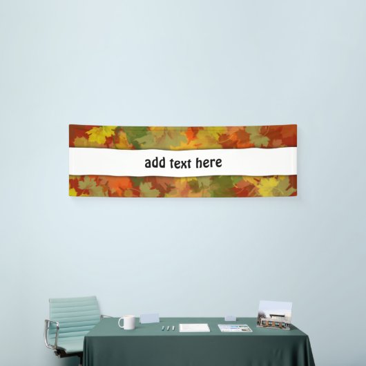 Herbstlaub - Roter Hintergrund Banner (Messeveranstaltung)