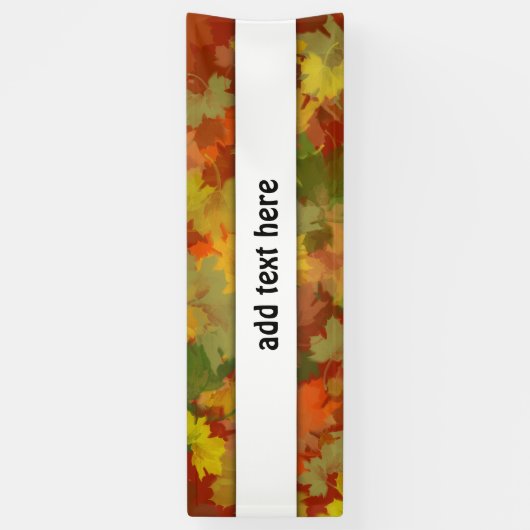 Herbstlaub - Roter Hintergrund Banner (Vertikal)