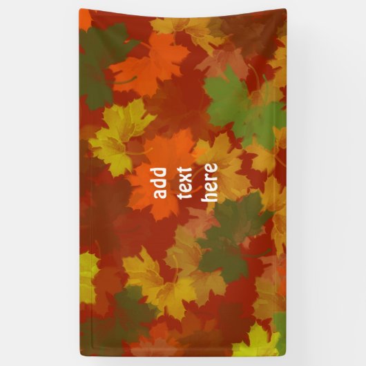 Herbstlaub - Roter Hintergrund Banner (Vertikal)