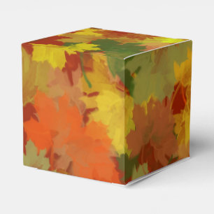 Herbstlaub - Roter Hintergrund Geschenkschachtel