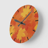 Herbstlaub Runde Wanduhr (Winkel)