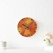 Herbstlaub Runde Wanduhr (Zuhause)