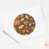 Herbstlaub Runder Aufkleber (Umschlag)