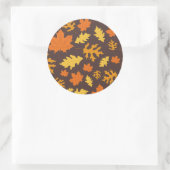 Herbstlaub Runder Aufkleber (Tasche)