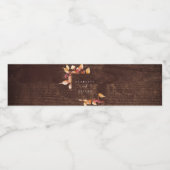 Herbstlaub | Rustikale Braun - Hochzeit Wasserflaschenetikett (Einzelnes Label)