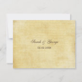 Herbstlaub Rustikale Hochzeit RSVP Karte (Rückseite)