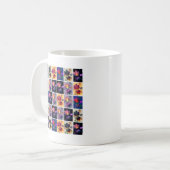 Herbstlaub Rustikale Patchwork-Quilt-Collage Kaffeetasse (Vorderseite Links)