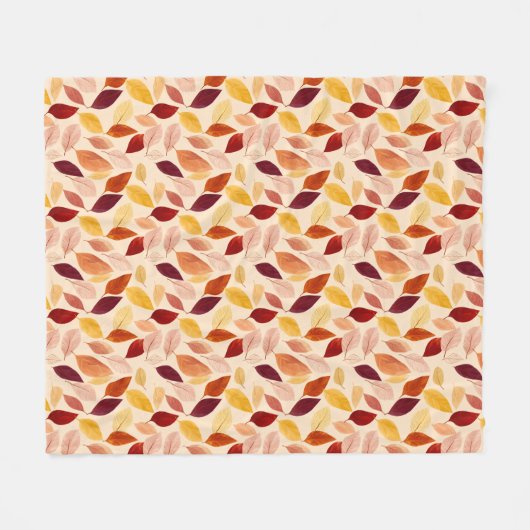 Herbstlaub Rustikales Herbstfoliendesign Fleecedecke (Vorderseite (Horizontal))