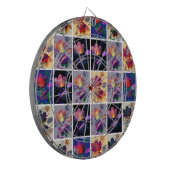 Herbstlaub Rustikales Patchwork-Quilt Collage Dartscheibe (Vorderseite Links)