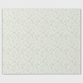 Herbstlaub Sanftes Oliv - Neutral Geschenkpapier (Flach)
