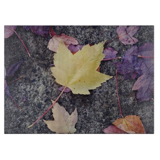Herbstlaub Schneidebrett (Vorderseite)