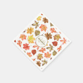 Herbstlaub Serviette (Ecke)