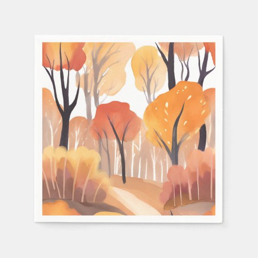 Herbstlaub Serviette (Vorderseite)